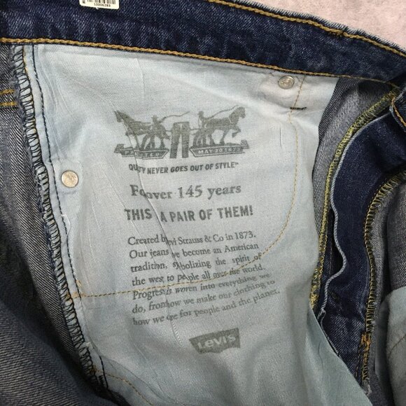 Levis 514 Straight Fit Mens Blue Jeans size 38x30 Stretch Denim Pants - Picture 14 of 14